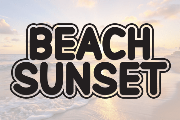 Beach Sunset: A Typography Choice for Vibrant Visuals