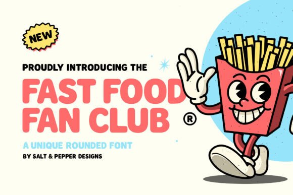 Fast Food Fan Club: Bold Typography for Vibrant Branding